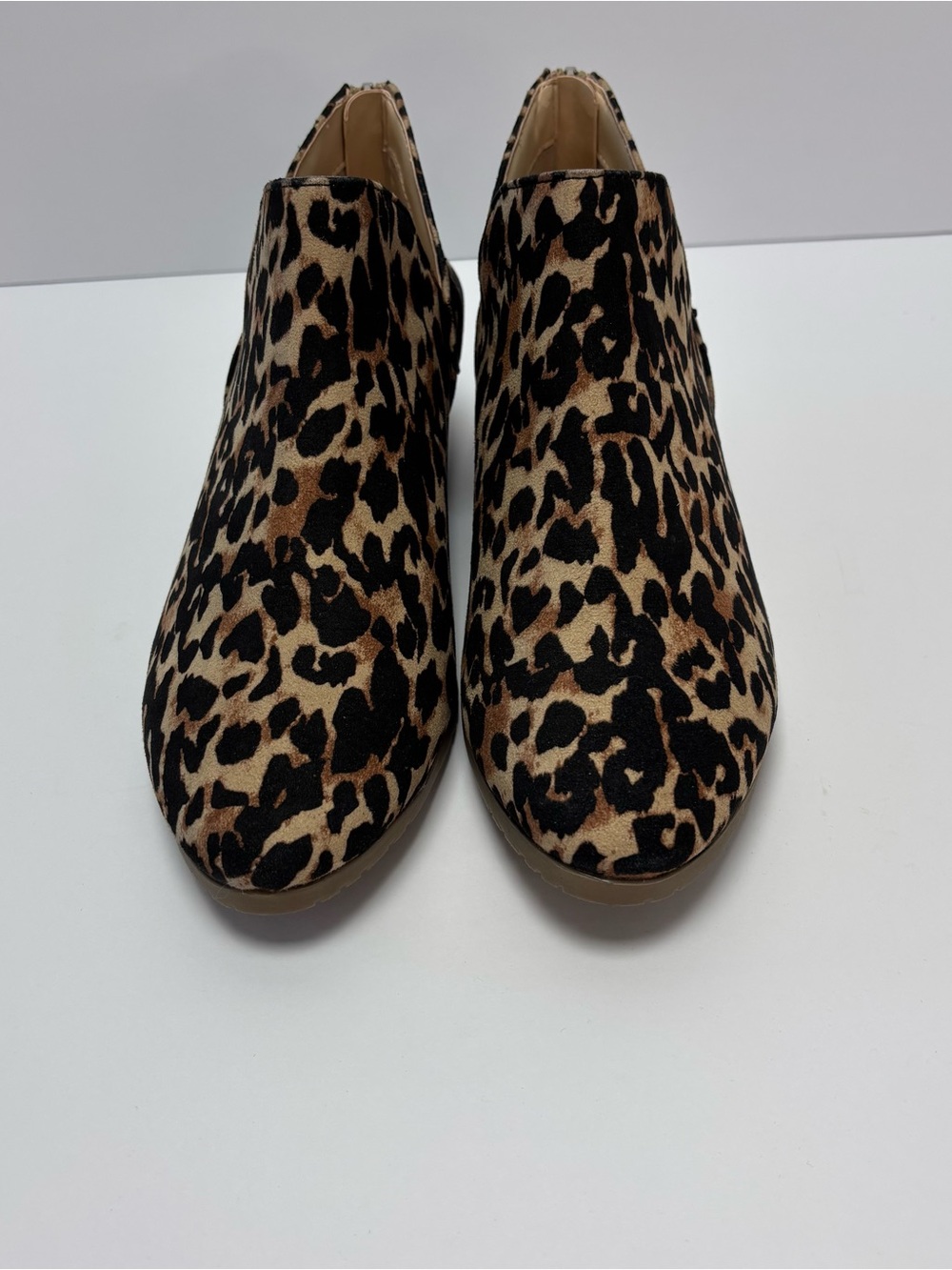 Kenneth Cole Reaction Leopard Print Ankle Booties Size 7.5